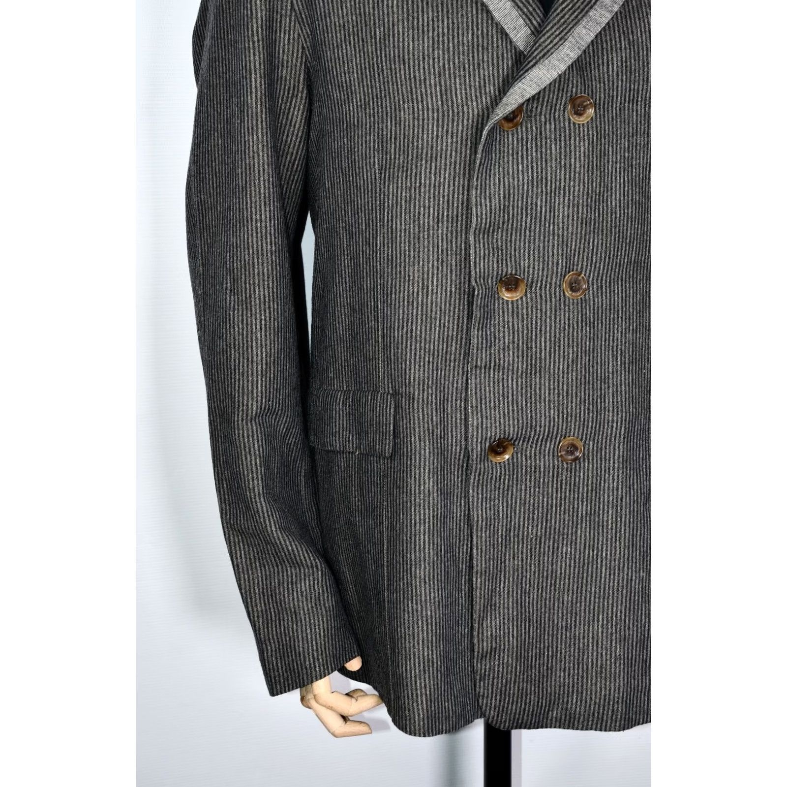 Diesel Diesel Blazer Jacket Mens XL Black Gold Jiuffrida Linen Wool 48% Linen 32% Wool 20% Nylon Striped XL Black Gold Blazer Jacket Mens Size 46R - 5 Thumbnail