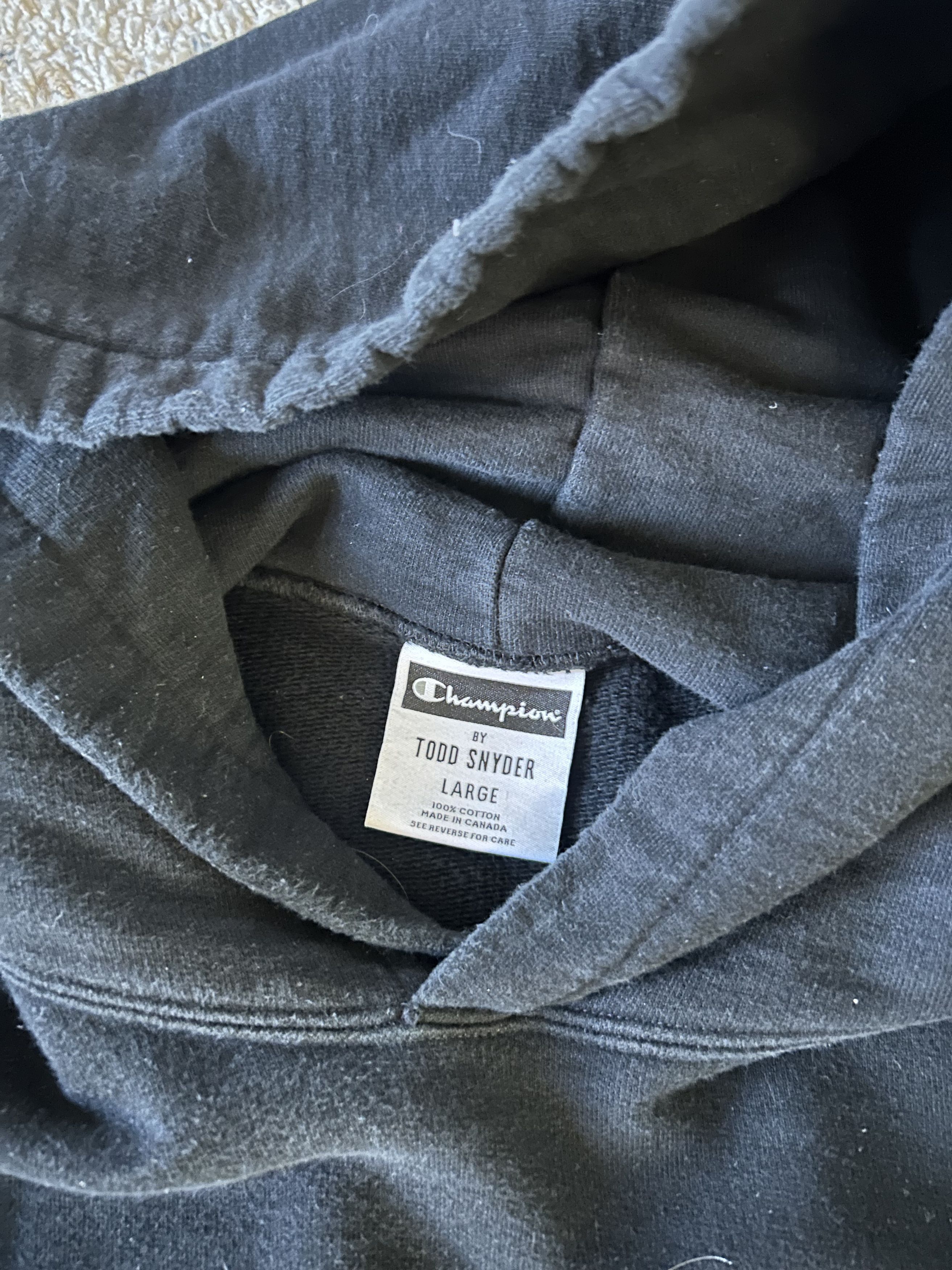 Champion × Todd Snyder Canadian Fleece Relaxed Hoodie in Black Size US L / EU 52-54 / 3 - 5 Thumbnail