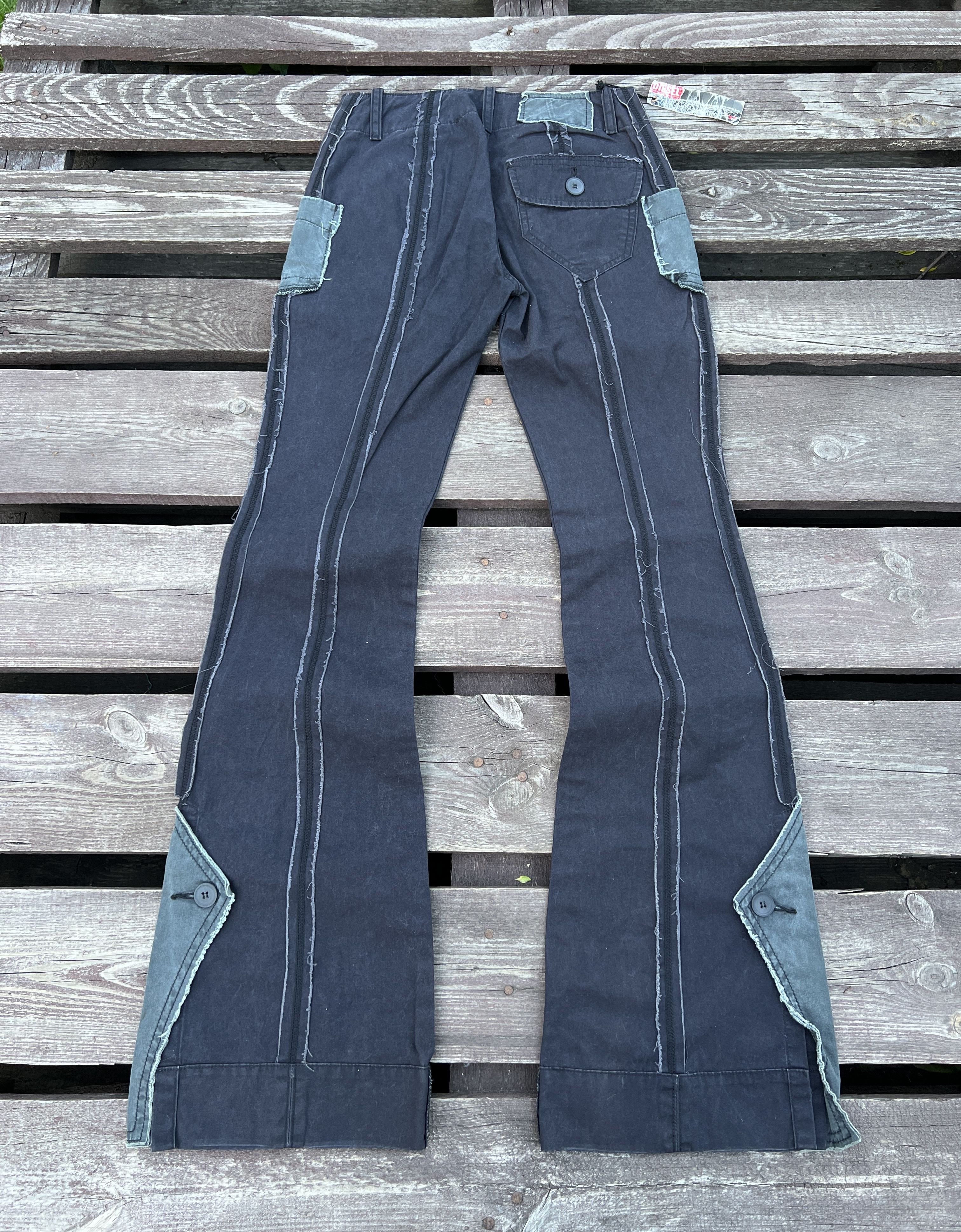 Diesel Diesel Vintage Y2K Distressed Flare Washed Pants Size 25" / US 0 / IT 36 - 2 Thumbnail