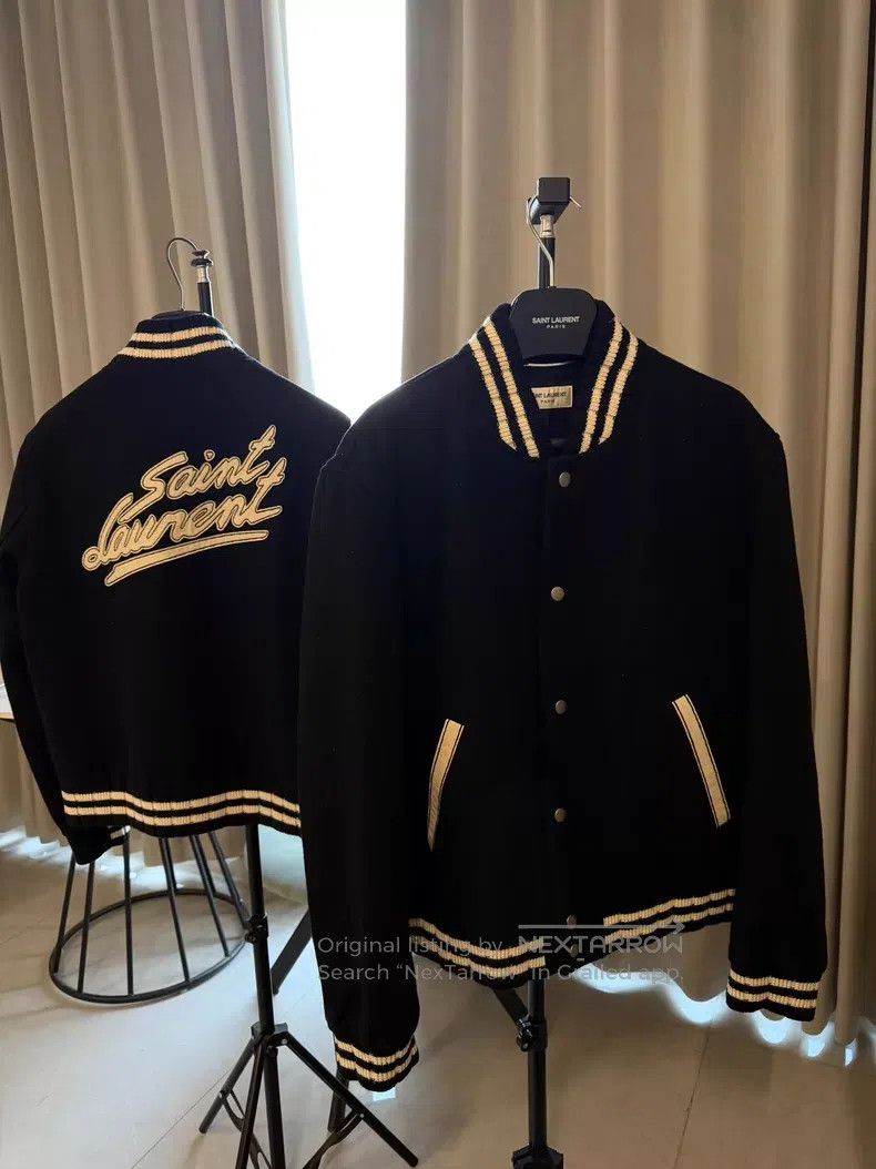Saint Laurent Paris Saint Laurent Paris Back Lettering Embroidered Baseball Ja Size US L / EU 52-54 / 3 - 3 Thumbnail