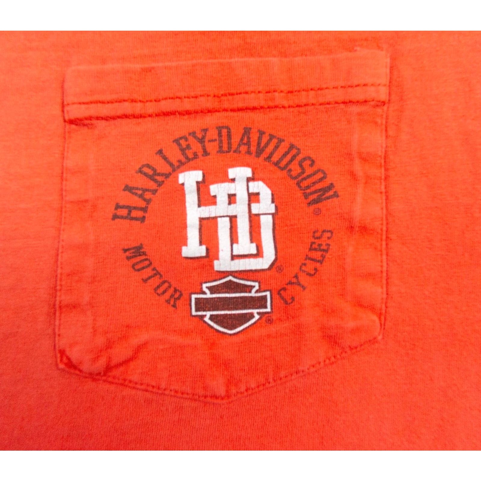 Harley Davidson Harley-Davidson Motorcycle Shirt Mens Large Orange Short Sleeve Tee Graphic Size US L / EU 52-54 / 3 - 6 Thumbnail