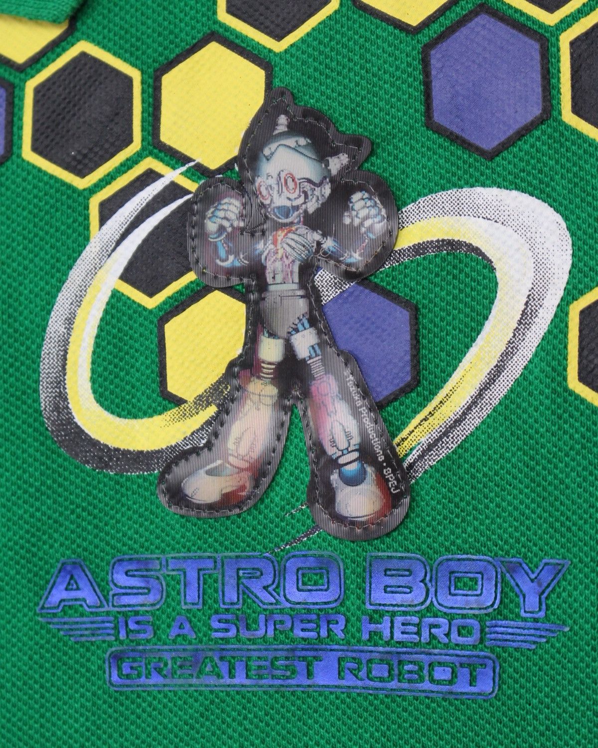 Hysteric Glamour 2000S TEZUKA PRODUCTIONS ASTRO BOY HEX GRID GREEN POLO Size US XL / EU 56 / 4 - 7 Thumbnail