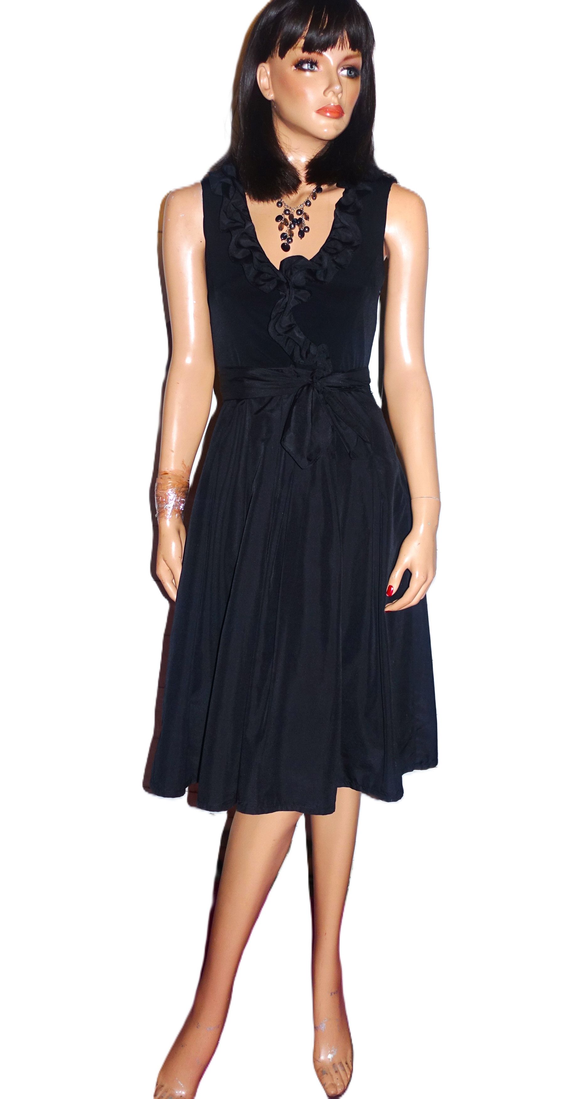 Other Jessica Howard Ruffle Black Party Dress 4 Size S / US 4 / IT 40 - 2 Thumbnail