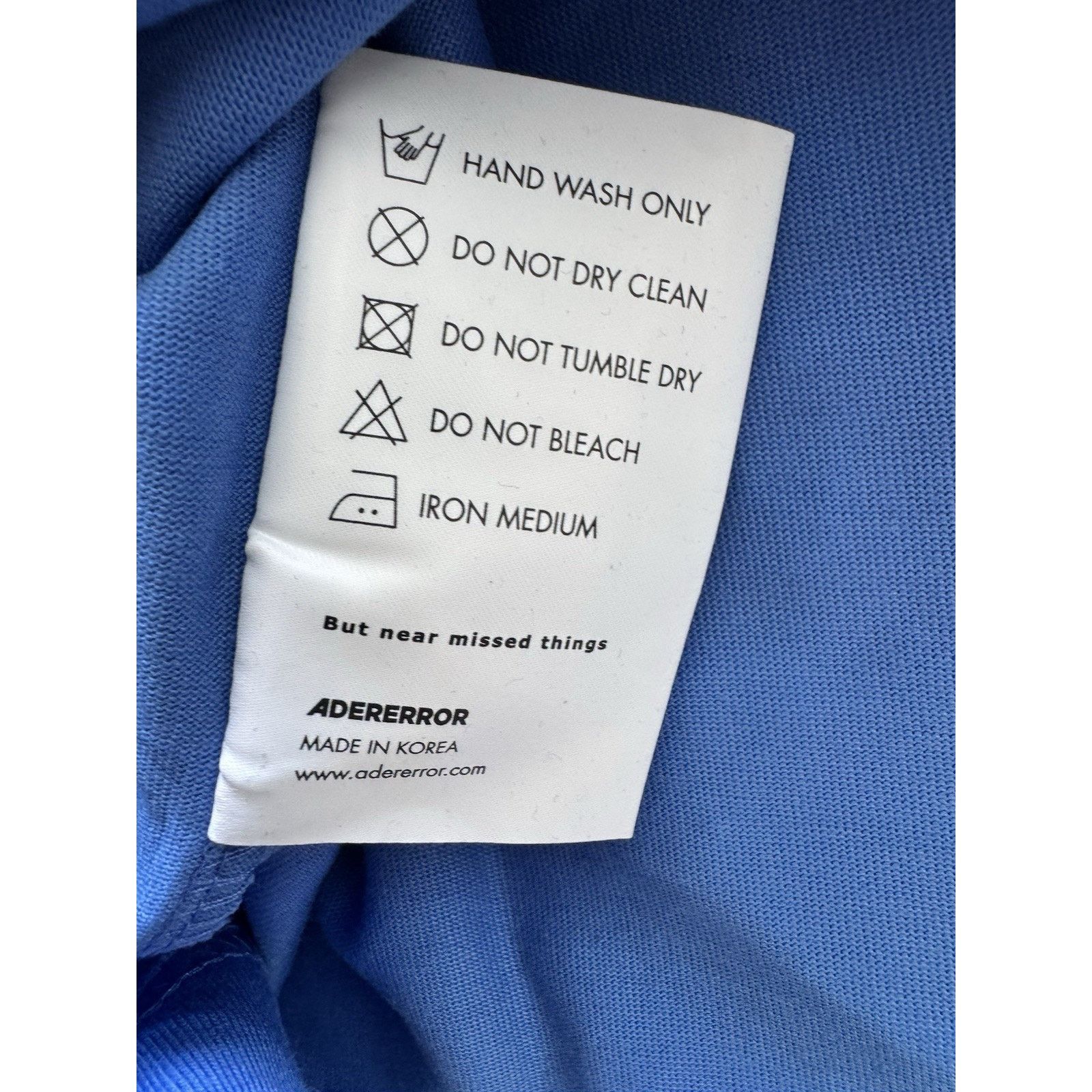 Ader Error ADER ERROR Blue Dancy T-Shirt Size A1 Blue NWT small Size US S / EU 44-46 / 1 - 5 Thumbnail