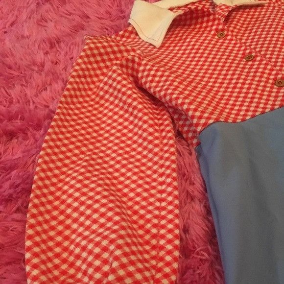 Vintage Vintage Handmade Red Checkered Collar Button Dress Size XS / US 0-2 / IT 36-38 - 7 Thumbnail