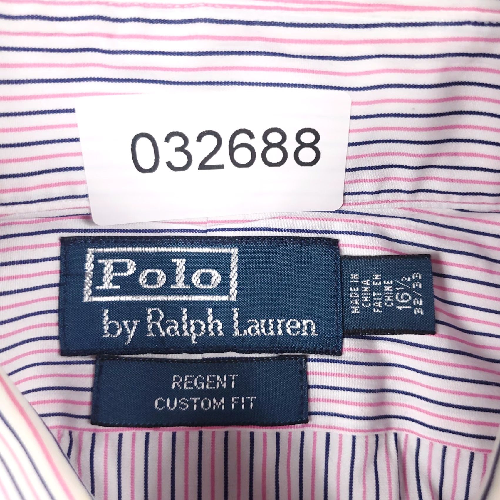 Ralph Lauren Ralph Lauren Dress Shirt Mens 17 Pink Blue Striped Short Sleeve Button-Down Collared 100% Cotton Regular Size 17 Neck Men’s Shirt Size 46R - 6 Thumbnail