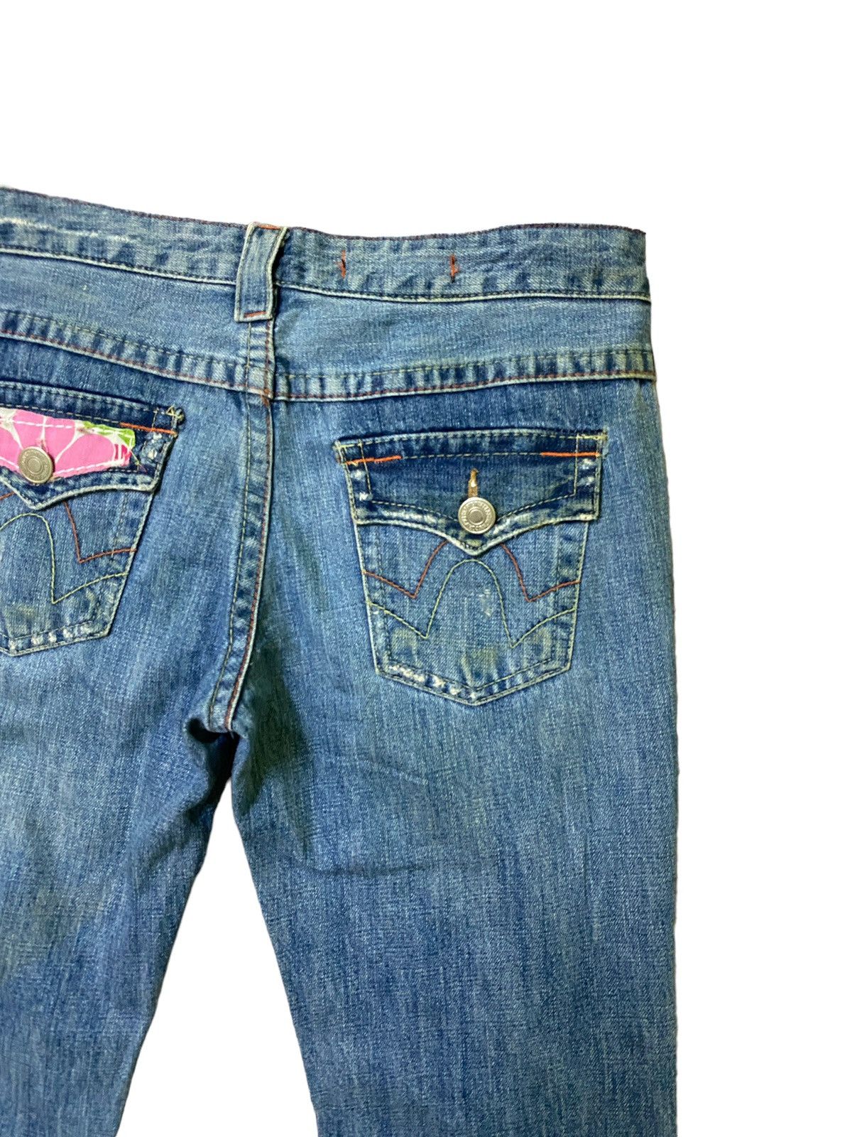Japanese Brand × Vintage FLARED💥 SISTEMATIC DISTRESSED PATCHES BOOTCUT DENIM JEANS Size US 30 / EU 46 - 11 Thumbnail