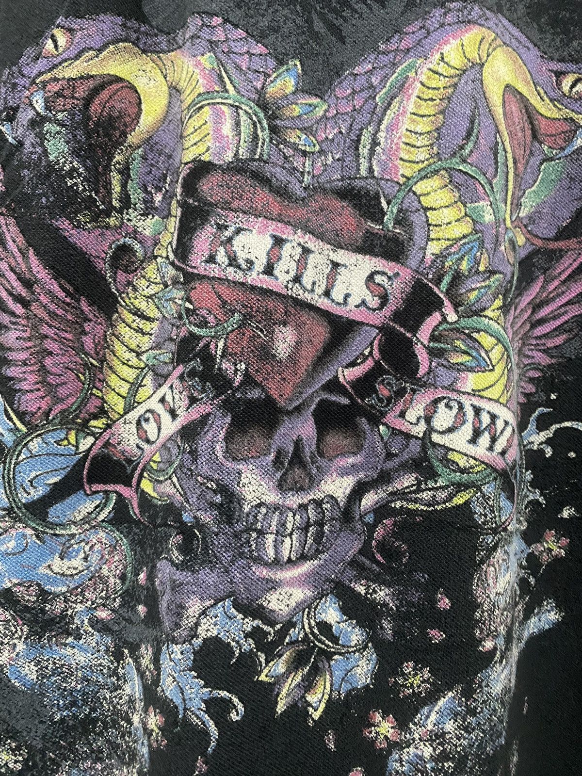 Christian Audigier Ed Hardy By Christian Audigier Skull Polo T-shirt Size US L / EU 52-54 / 3 - 7 Thumbnail