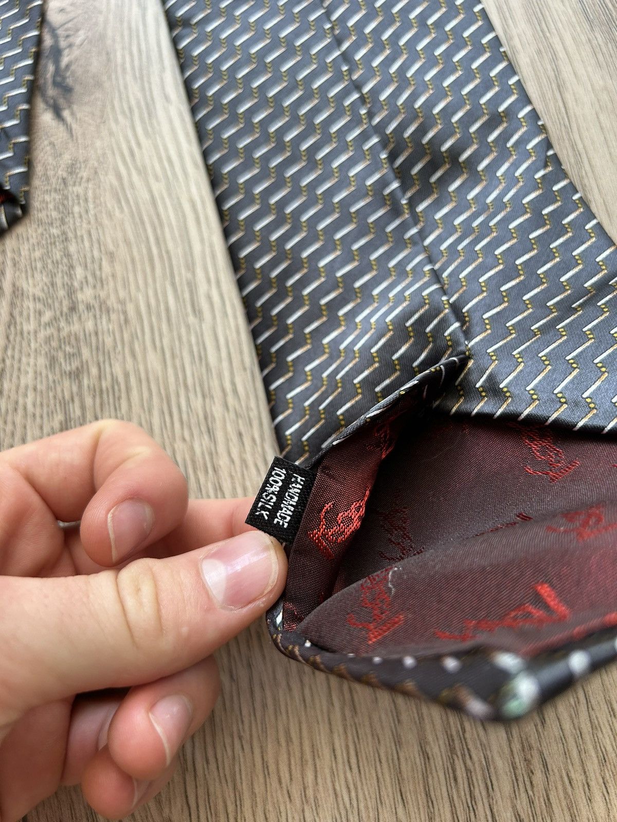 Vintage × Yves Saint Laurent Yves Saint Laurent Silk Pattern Tie Vintage Size ONE SIZE - 6 Thumbnail