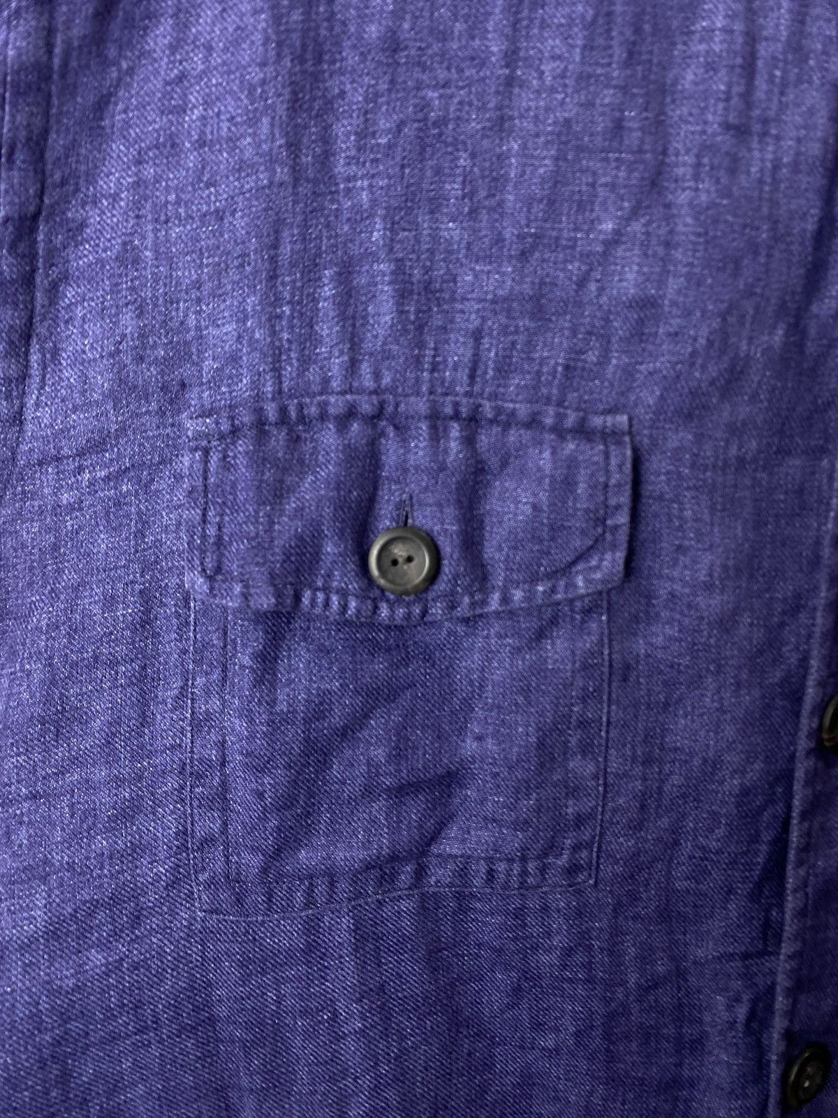 Eton Vintage French Style Eton Linen Twill Overshot Shirt Size US XL / EU 56 / 4 - 6 Thumbnail
