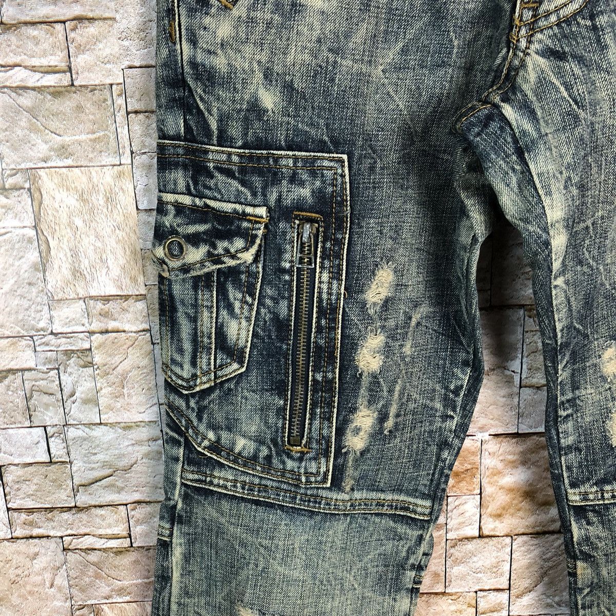 semanticdesign DL Semantic Design Blue Distressed Denim Pants #A144 Size US 28 / EU 44 - 11 Thumbnail