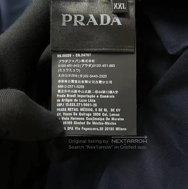 Prada Prada Men's Blue Logo T-Shirt for Spring Autumn. Size US XXL / EU 58 / 5 - 5 Thumbnail