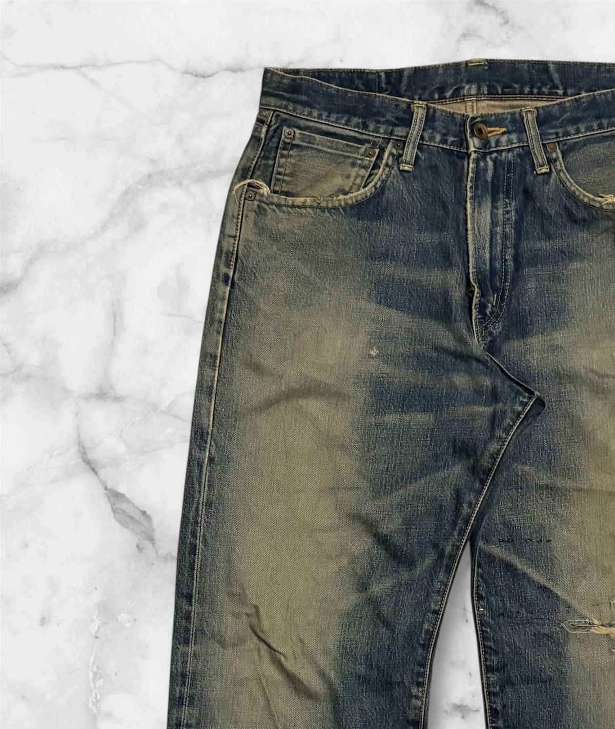 Edwin × Vintage Japanese Edwin Streetwear Jeans Distressed Denim Size US 32 / EU 48 - 3 Thumbnail