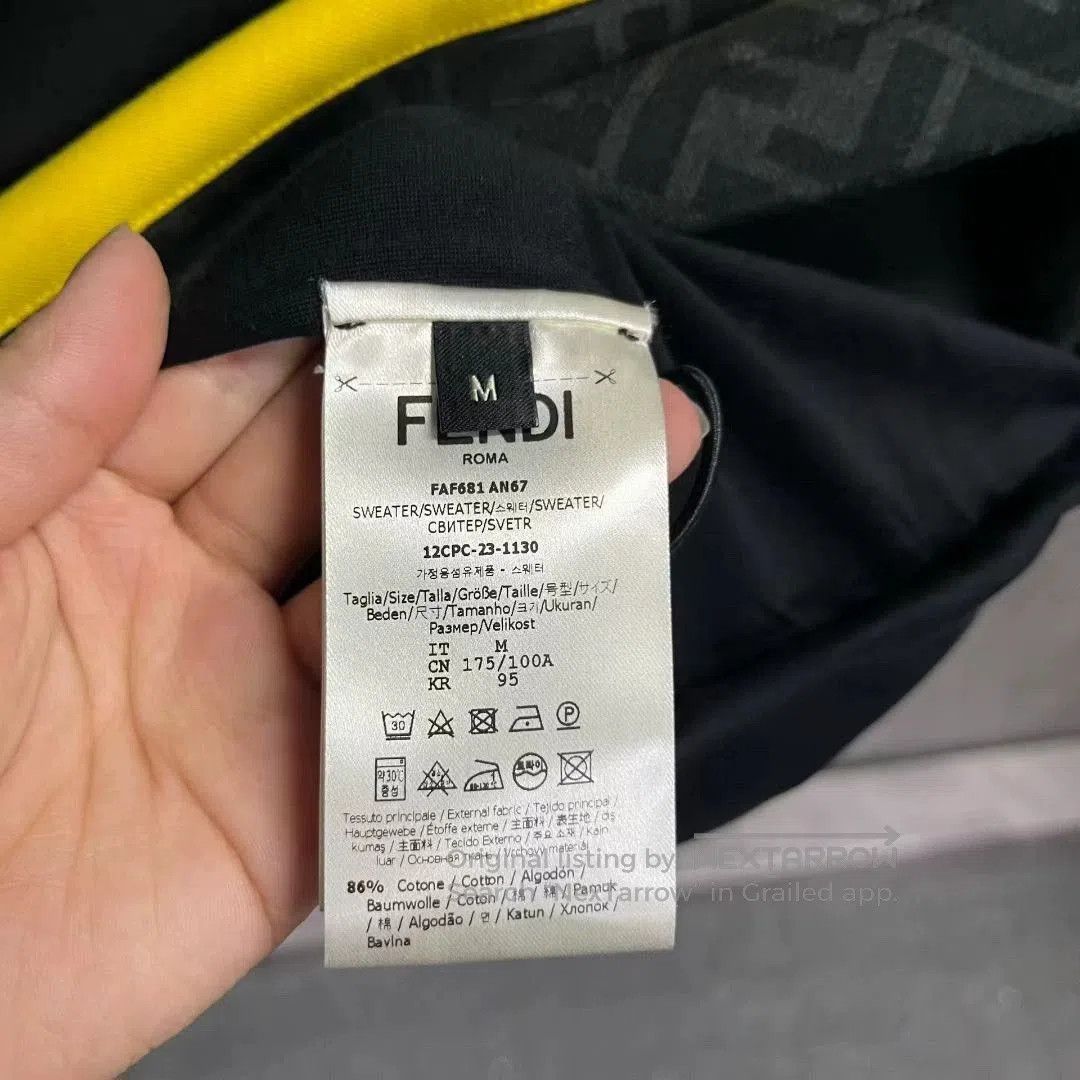 Fendi fendi black hoodie with yellow accents. Size US M / EU 48-50 / 2 - 4 Thumbnail