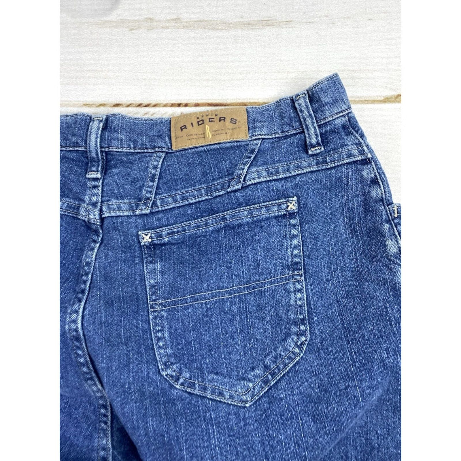 Lee Denim Riders Jeans Womens 16W High Rise Tapered Leg 5-Pocket Blue Medium Wash VINTAGE? No Size 25" / US 0 / IT 36 - 7 Thumbnail