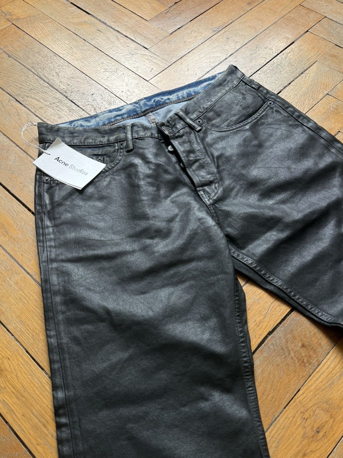 Acne Studios NWT - 2010M Charcoal leather Size US 31 - 3 Thumbnail