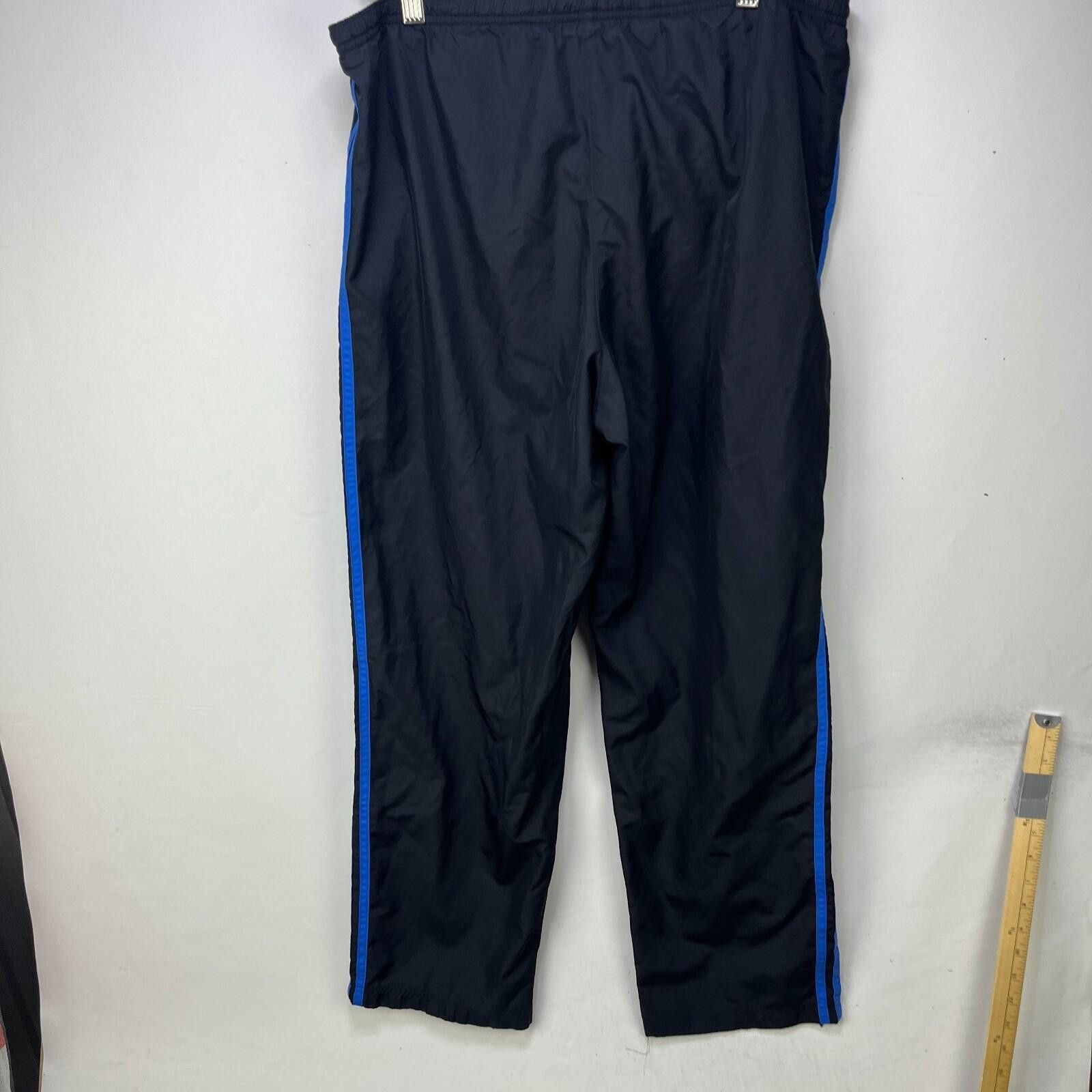 Adidas Vintage Y2K Adidas Three Stripe Blue Piping Nylon Pants L Size US 34 / EU 50 - 6 Thumbnail