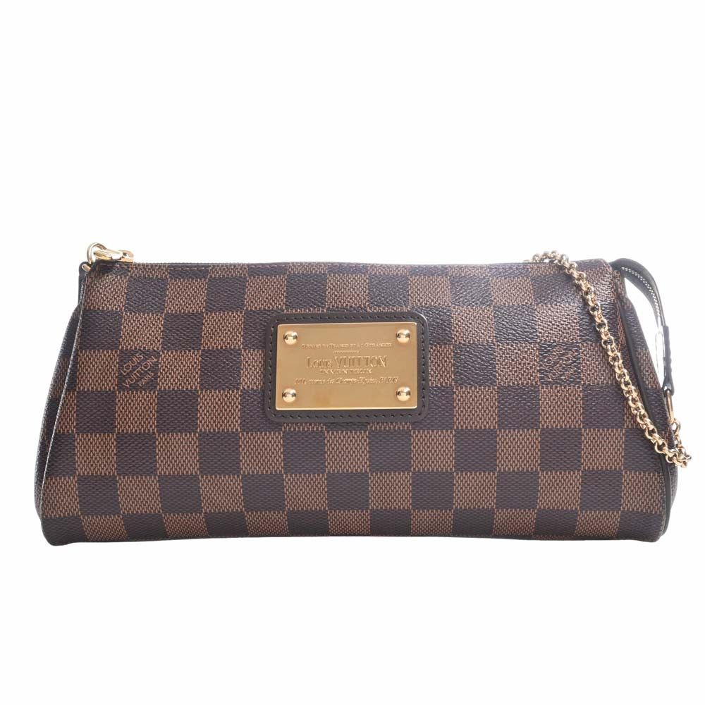 image of Louis Vuitton Damier Eva Chain Shoulder Bag Brown, Women's