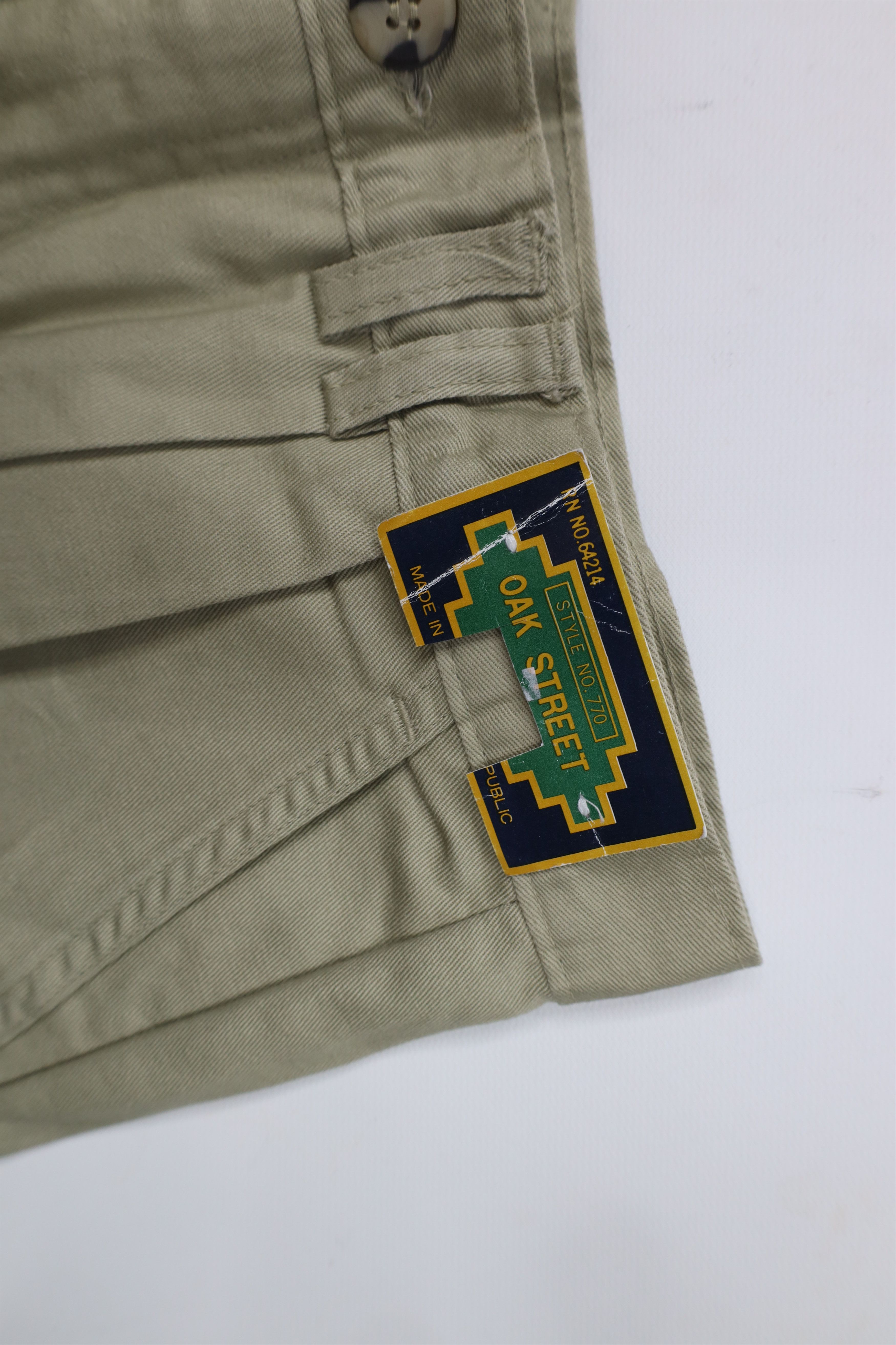Vintage Deadstock Vintage 90s Streetwear Chino Shorts Beige Cotton Size US 30 / EU 46 - 6 Thumbnail