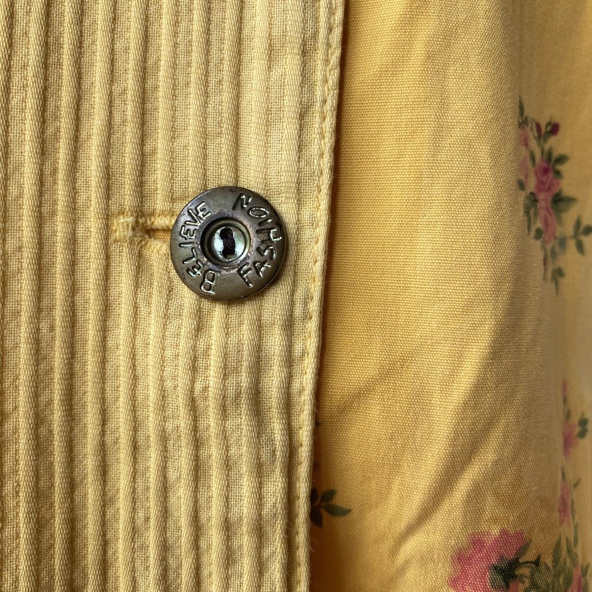 Designer × Japanese Brand MATURIODEA Yellow Patchwork Floral Shirt Size XL / US 12-14 / IT 48-50 - 6 Thumbnail