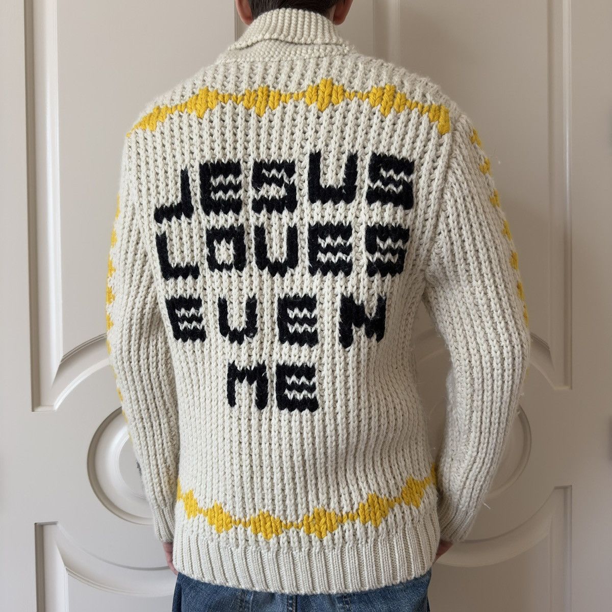 DSQUARED2 05AW \"JESUS LOVES ME\" カウチンニット AW05 Dsquared2 'Jesus Loves Even Me' Church Knitted Cowichan