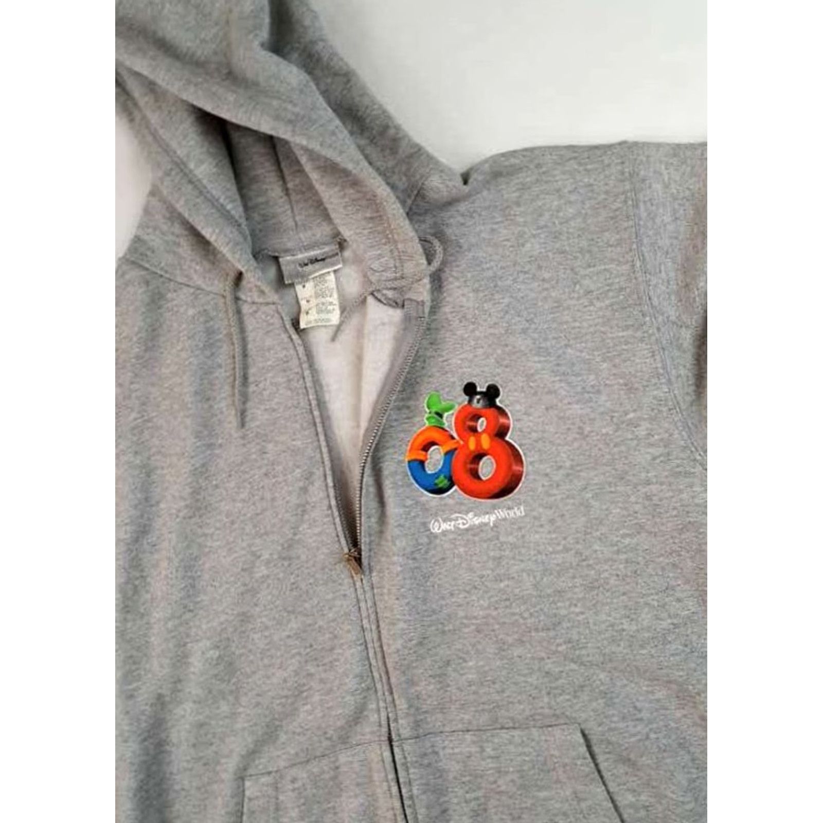 Disney VINTAGE Disney Store Hoodie Mens Medium Gray Full Button Pullover 2008 A Million Years Sweatshirt Jacket Size US M / EU 48-50 / 2 - 5 Thumbnail