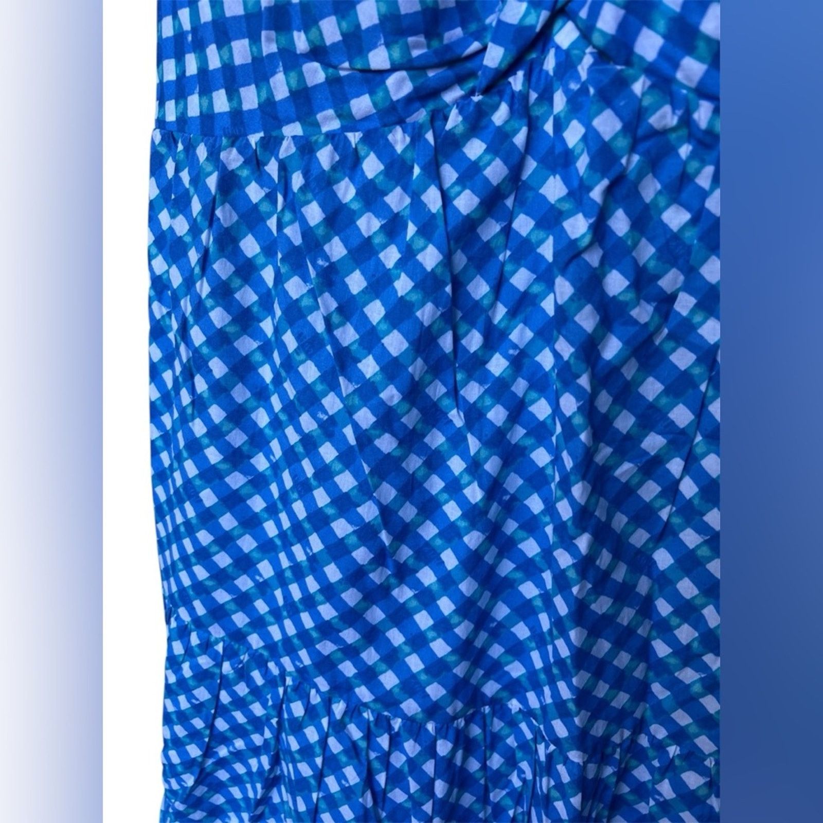 Lilly Pulitzer Lilly Pulitzer Shylee Cotton Maxi Dress Blue Gingham size 2 Size XS / US 0-2 / IT 36-38 - 4 Thumbnail