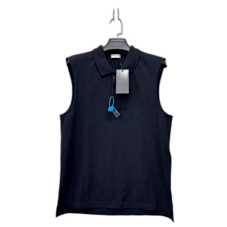 Saint Laurent Paris Saint Laurent Black Embroidered Polo Vest Size L-2507 Size US L / EU 52-54 / 3 - 7 Thumbnail