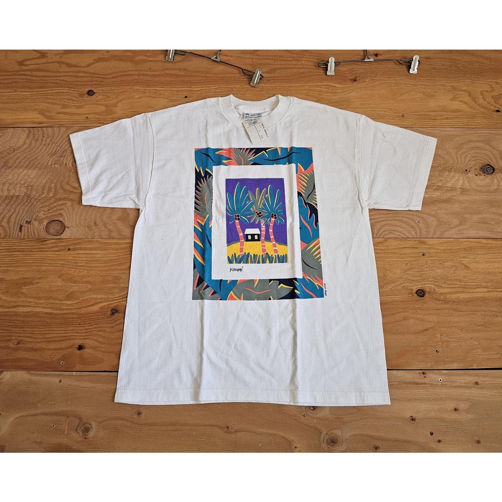 Other Hawaii Kauai White T-shirt XL Double Sided Graphic New 1990s Size US XL / EU 56 / 4 - 1 Thumbnail