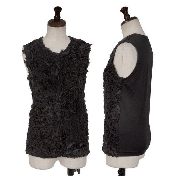 Comme Des Garcons Black Vintage 3-D Floral Vest Top