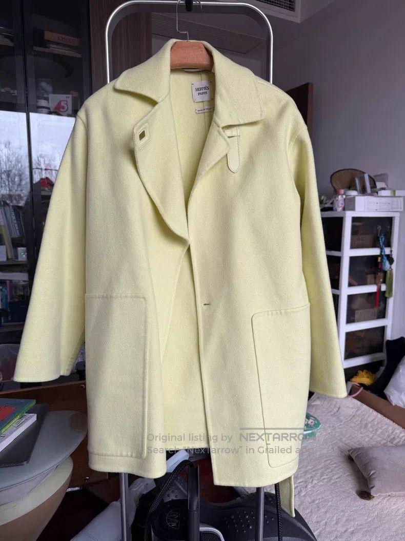 Hermes Hermes Short cashmere coat, cashmere Size XS / US 0-2 / IT 36-38 - 2 Thumbnail