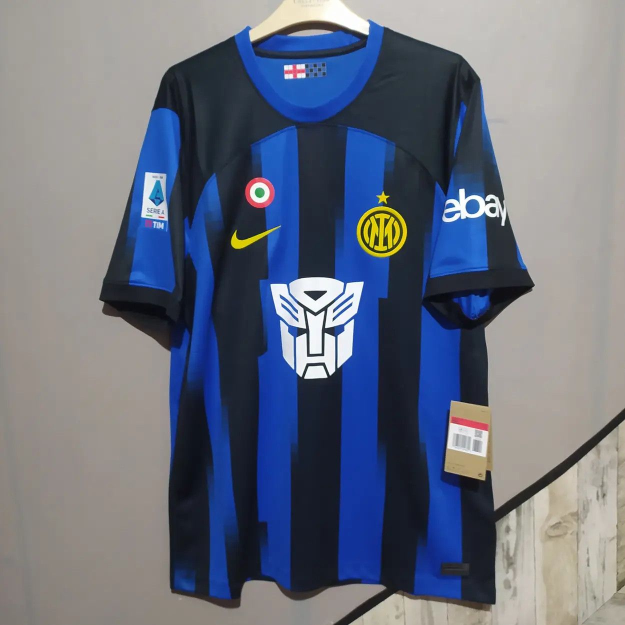 Nike Nike x Inter Milan x Transformers 23/24 Thuram #9 Home Shirt Size US XL / EU 56 / 4 - 1 Thumbnail