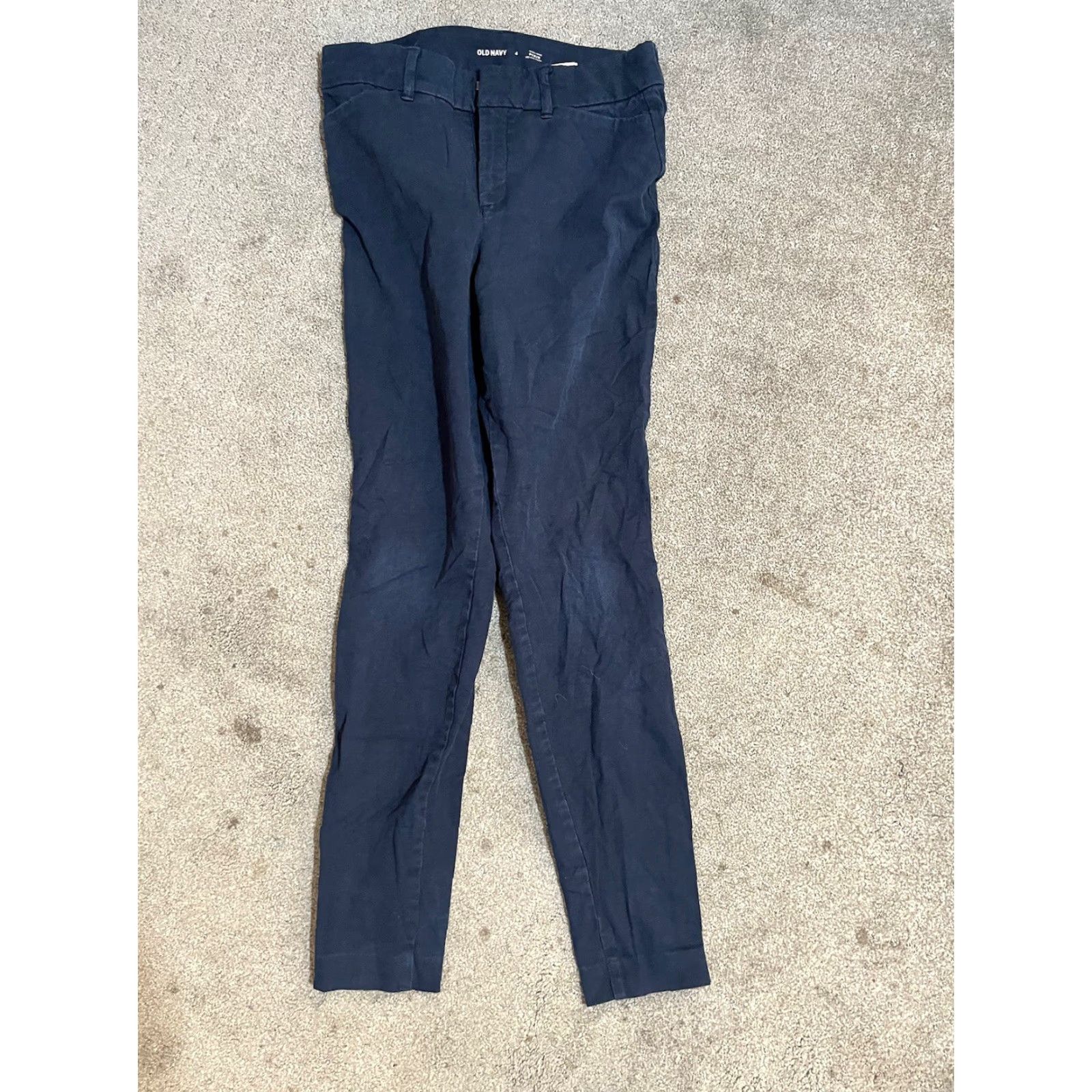 Old Navy Old Navy Pixie Pants Women Size 4 Navy Blue High Rise Secret Slim Pocke Size 27" / US 4 / IT 40 - 2 Thumbnail