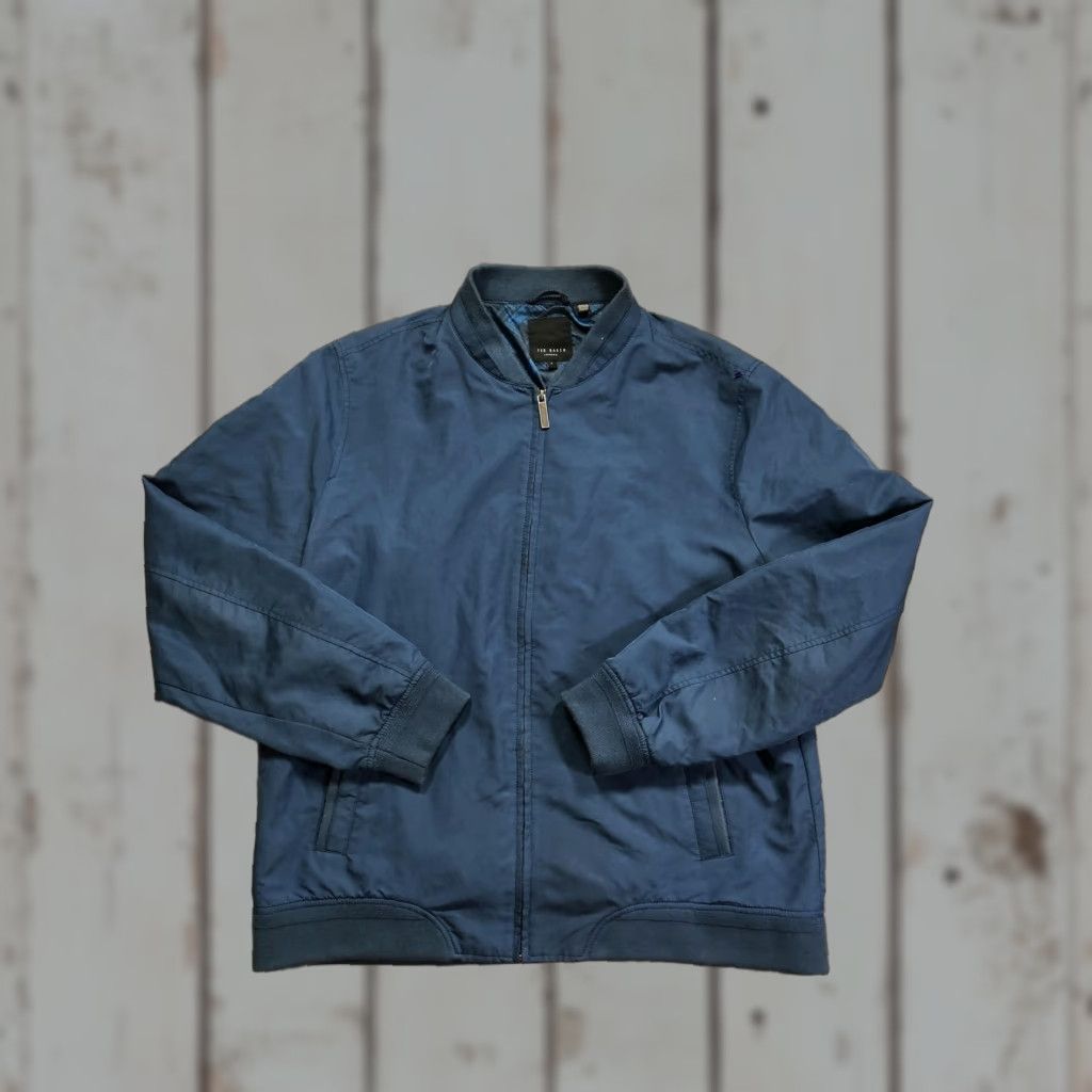 Ted Baker Ted Baker London Jacket Mens 3XL Blue Bomber Microfiber Full Zip Lined Casual Size US XXL / EU 58 / 5 - 1 Thumbnail