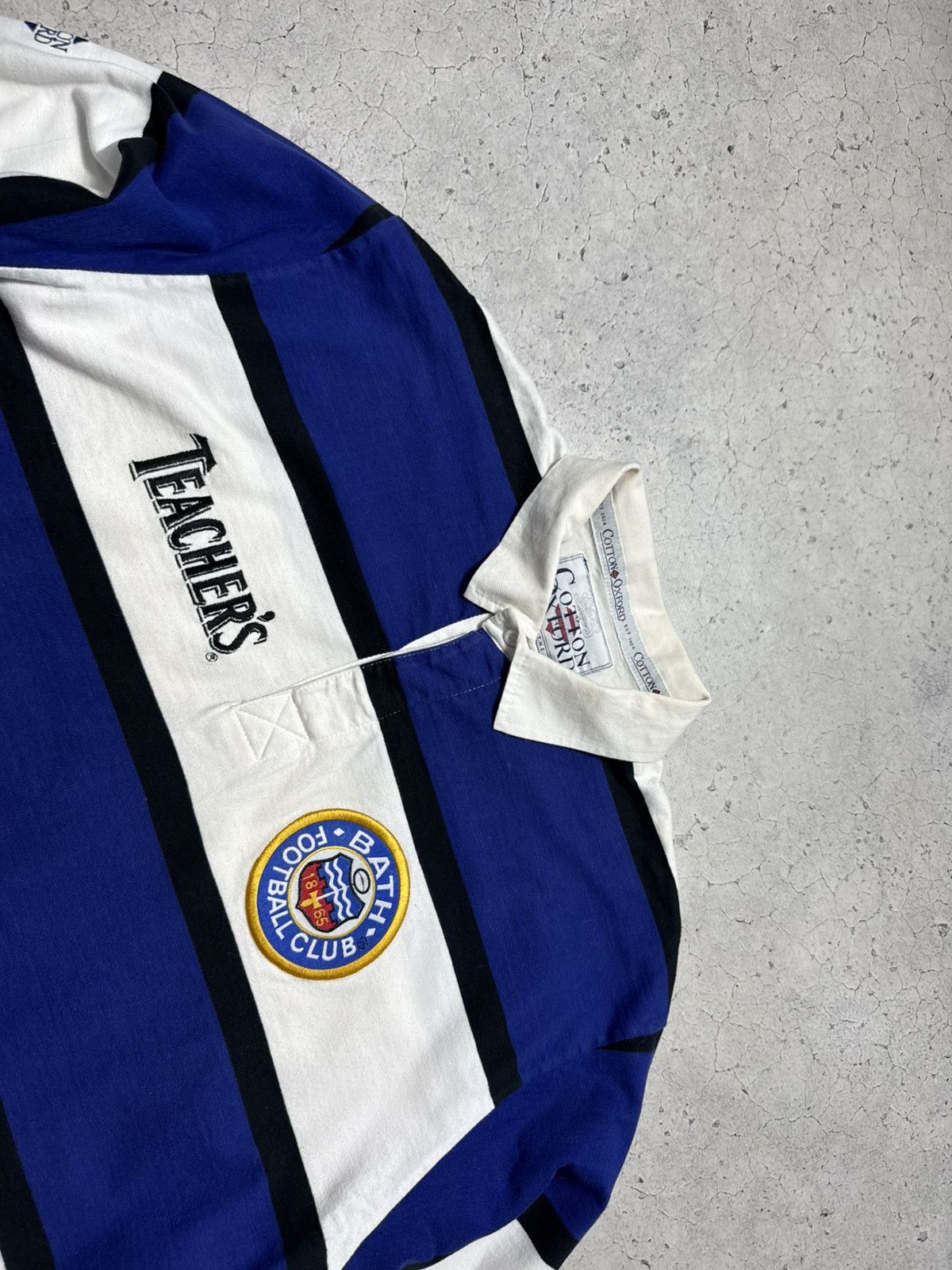Vintage Cotton Oxford Bath 1994/1995 Rugby Sweatshirt Jersey Striped Size US XXL / EU 58 / 5 - 4 Thumbnail