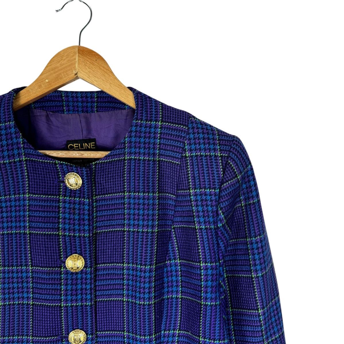 Celine ☀️CELINE FRANCE PLAIDS JACKET Size S / US 4 / IT 40 - 7 Thumbnail