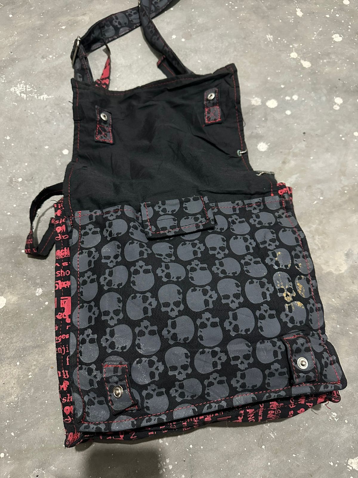 Japanese Brand Beautiful Punk Bondage Bag Skull Body Line Blood Storm Size ONE SIZE - 12 Thumbnail