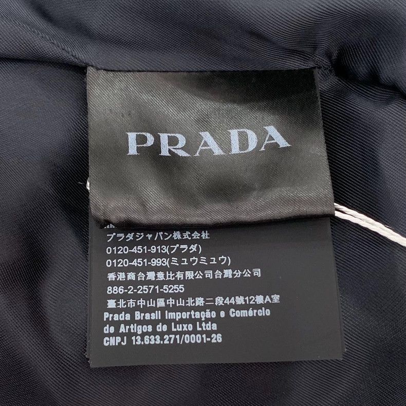 Prada Prada Black Logo Printed Zipper Leather Jacket 2501-Nextarr Size US M / EU 48-50 / 2 - 6 Thumbnail