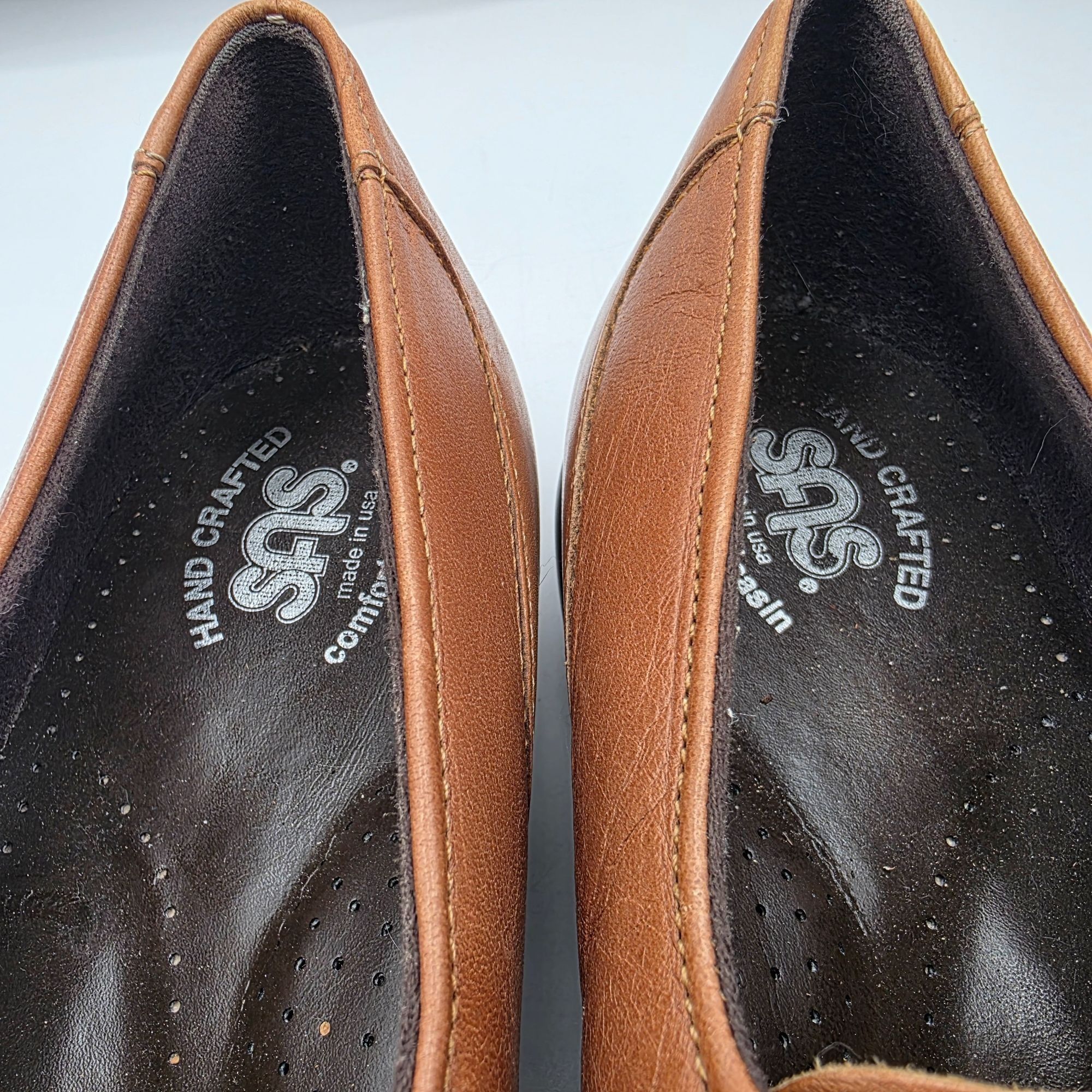 SAS SAS Petra Womens 9.5 Brown Leather Comfort Shoes Casual Loaf Size US 9.5 / IT 39.5 - 6 Thumbnail