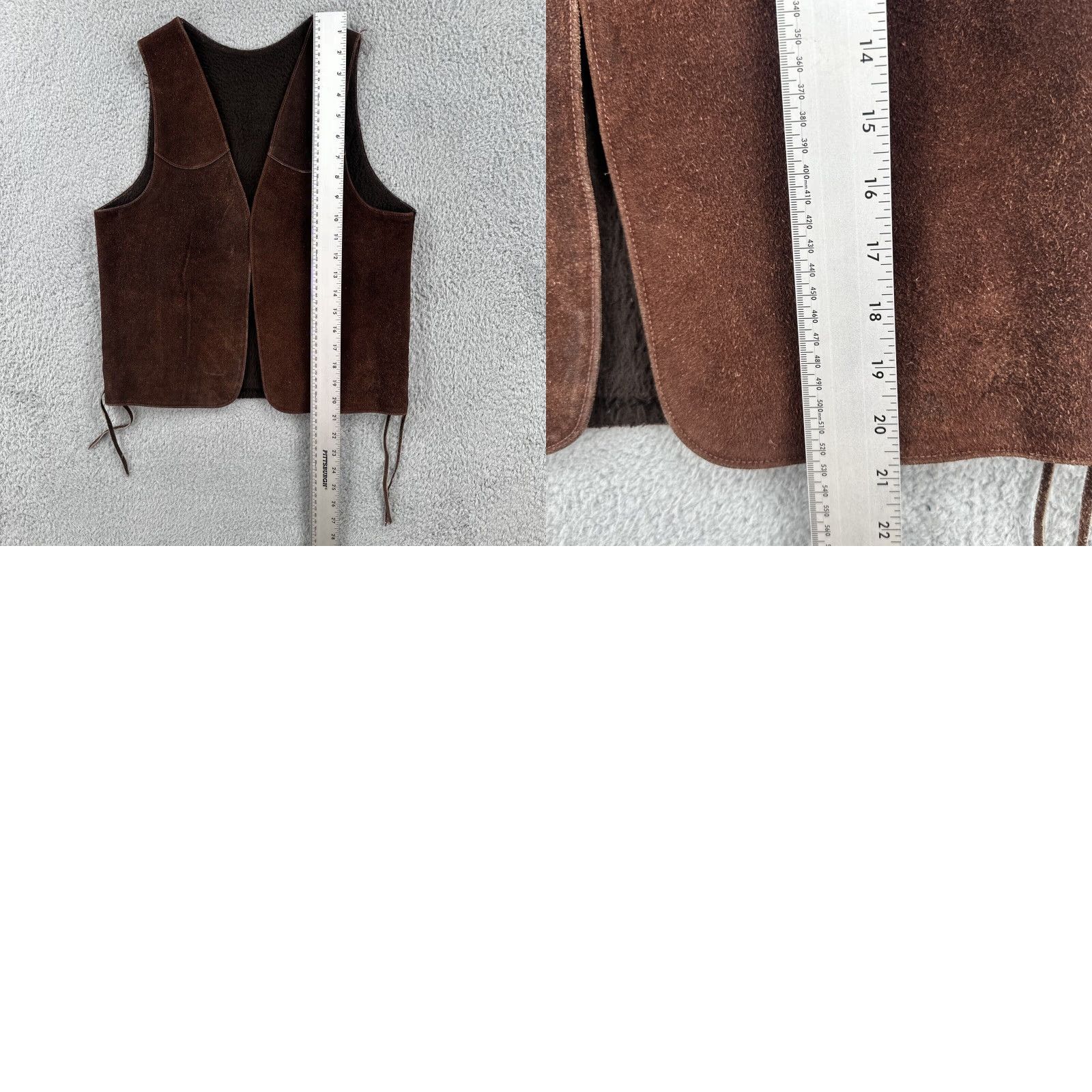 Vintage VINTAGE 60s Leather Vest Dennis Hopper Easy Rider Style Fleece Lined Leather Vest S Brown Mens Womens Girls Boys Size US S / EU 44-46 / 1 - 9 Thumbnail