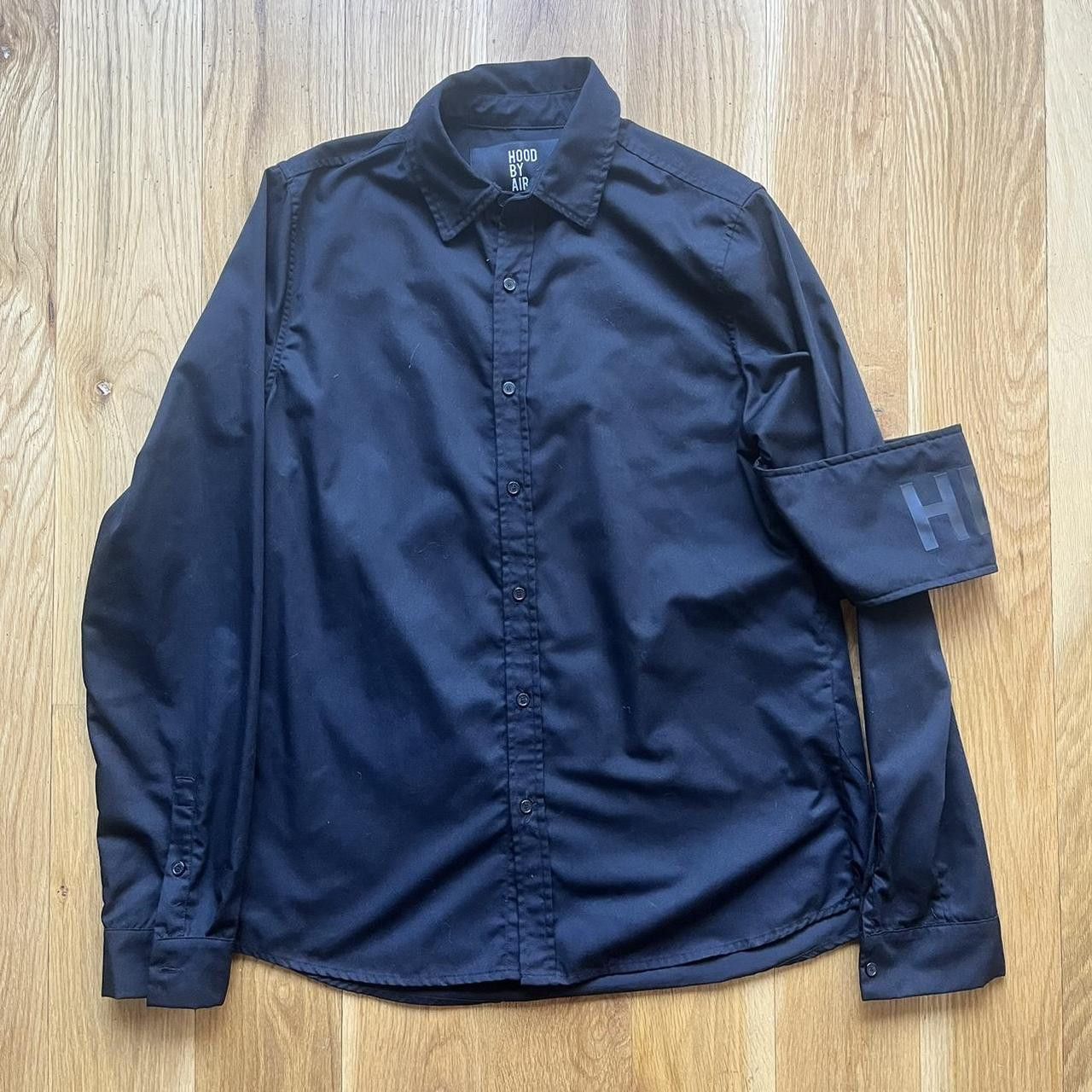 image of Sample Hood By Air - Bondage Long Sleeve Button Up Shirt in Black, Men's (Size Large)