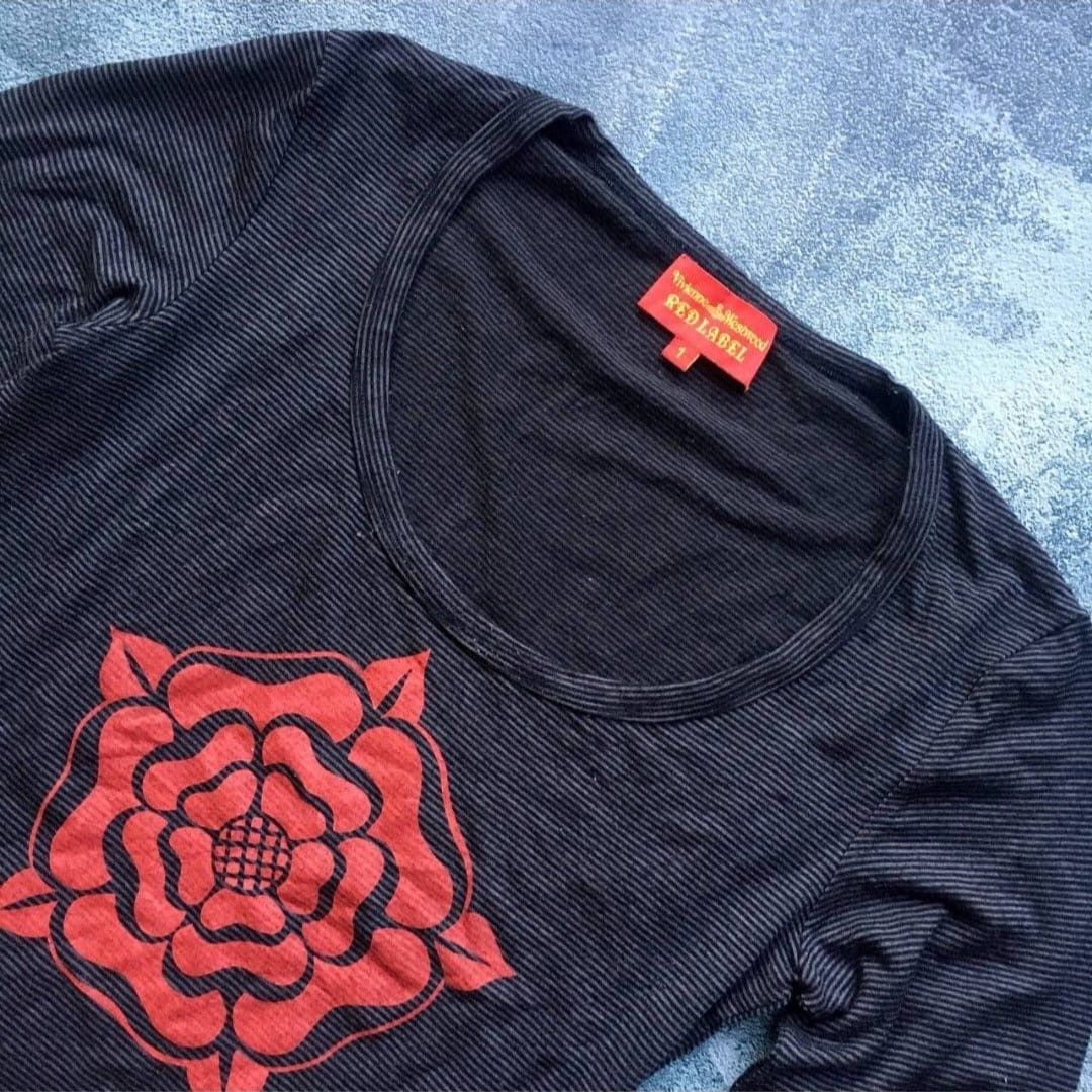 Vivienne Westwood Vivienne Westwood Red Label Black Ribbed Orb Rose Print Y2K Size S / US 4 / IT 40 - 2 Thumbnail
