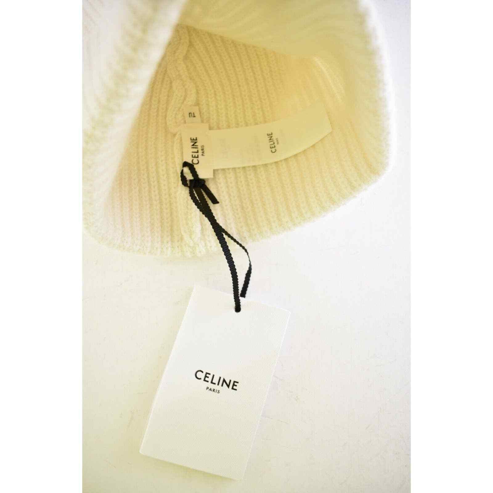 Celine Celine Paris Laine Knit Wool Embroidered Cap Winter Hat Size ONE SIZE - 9 Thumbnail