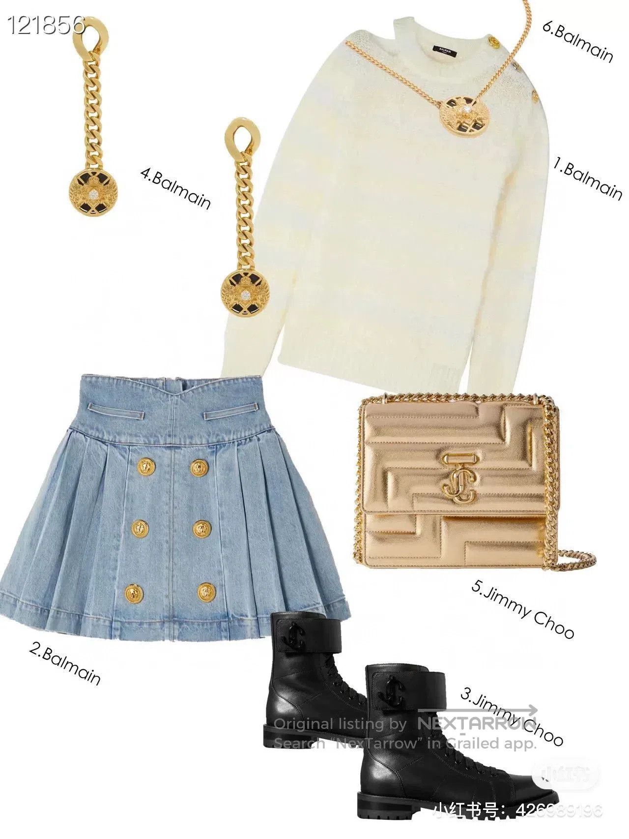 Balmain Balmain Wang Feifei Denim Skirt. Size 35" - 8 Thumbnail