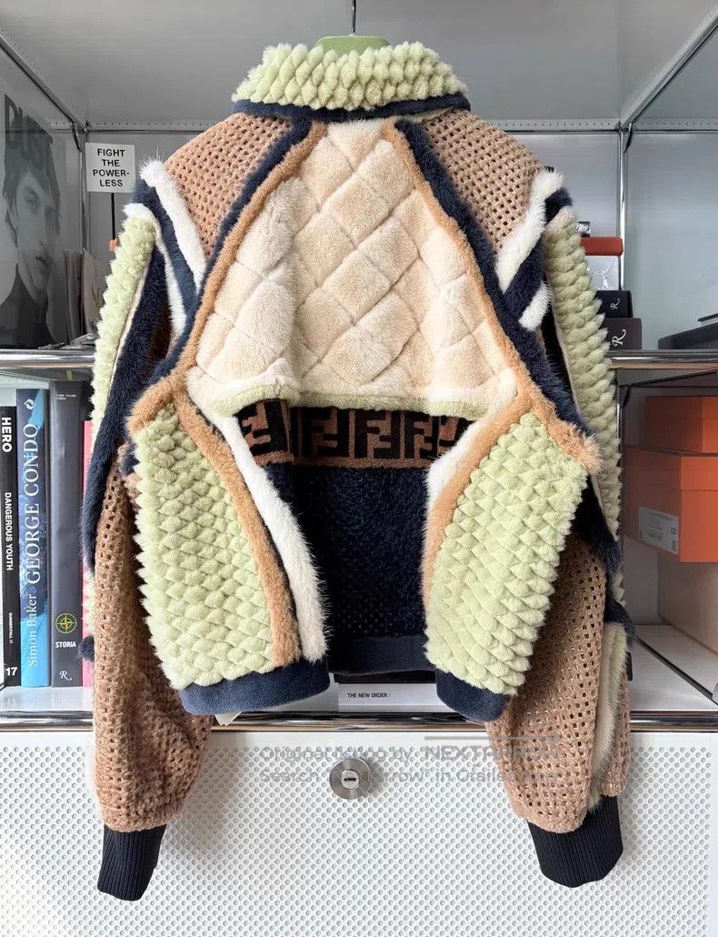 Fendi Fendi Fur patchwork jacket with openwork mink fur Size S / US 4 / IT 40 - 3 Thumbnail