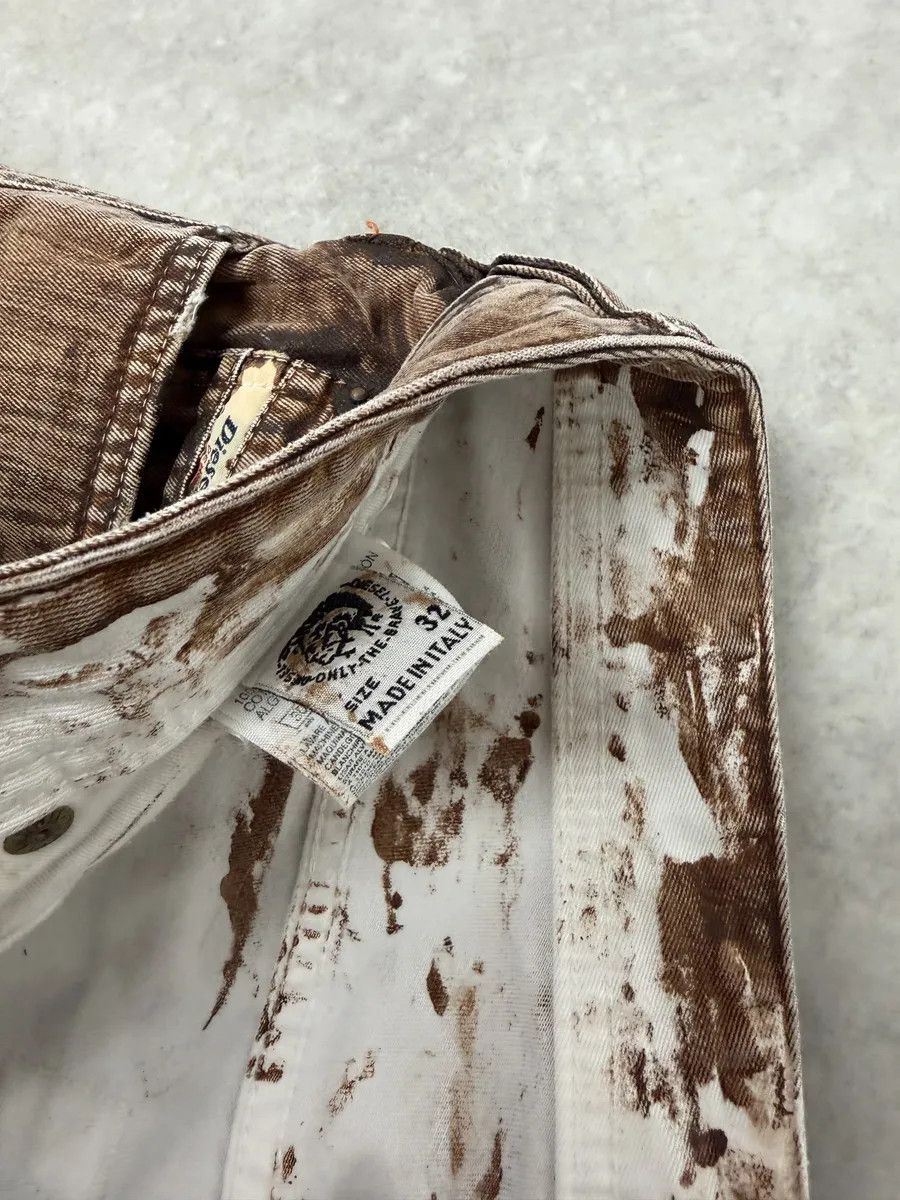 Diesel Diesel Abstract Painted Effect Brown Gradient Denim Jeans Size US 31 - 9 Thumbnail