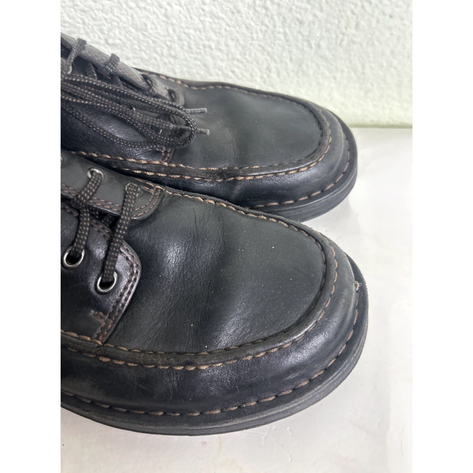 Clarks Clarks Keeler Walk Casual Shoes Men 9 M Black Brown Leather Upper Suede Insole Adjustable Comfort Shoes Mens Size US 9 / EU 42 - 2 Thumbnail