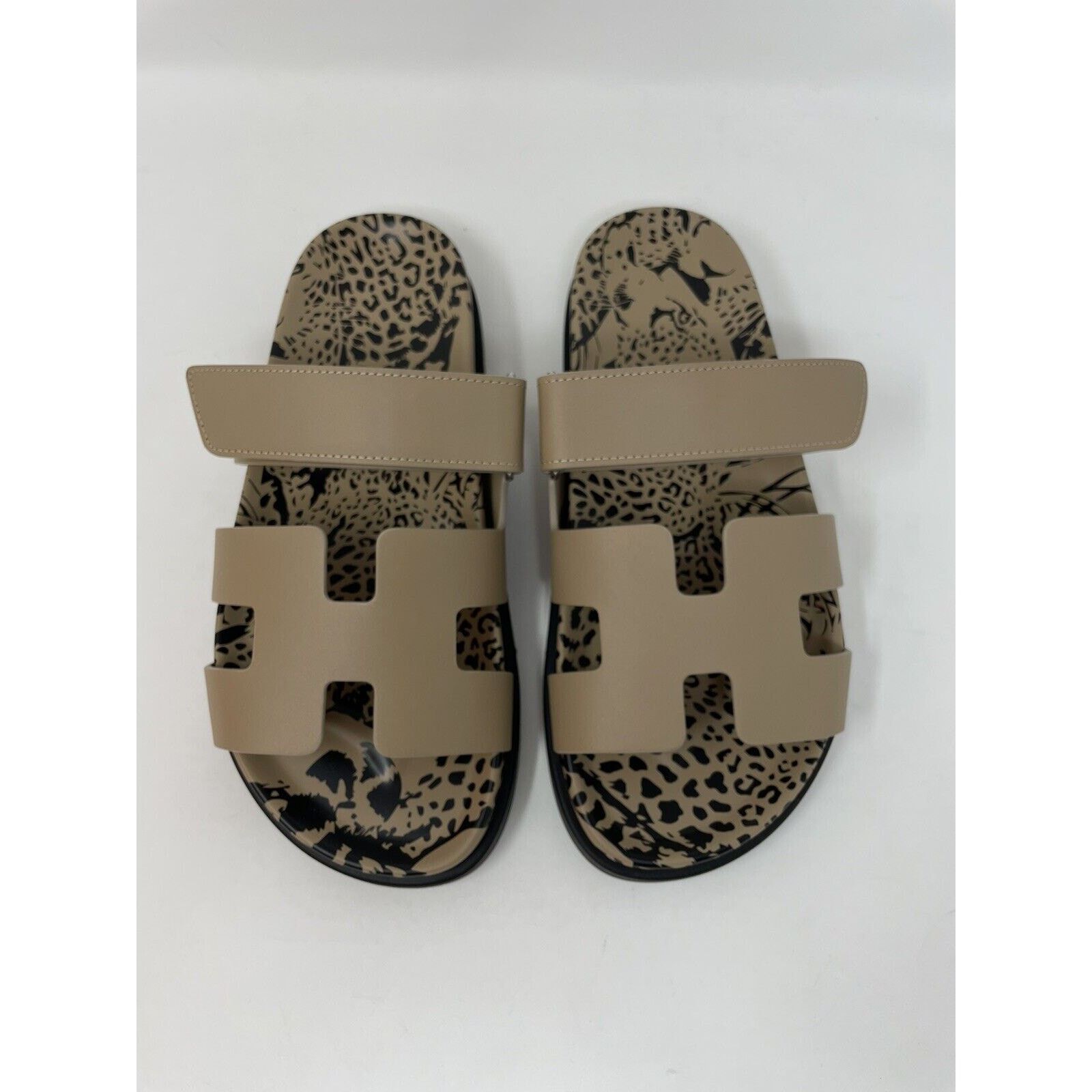 Hermes Heremes Chypre Smooth Calfskin Leopard Techno Sandal 38 NIB Size US 7 / IT 37 - 1 Thumbnail