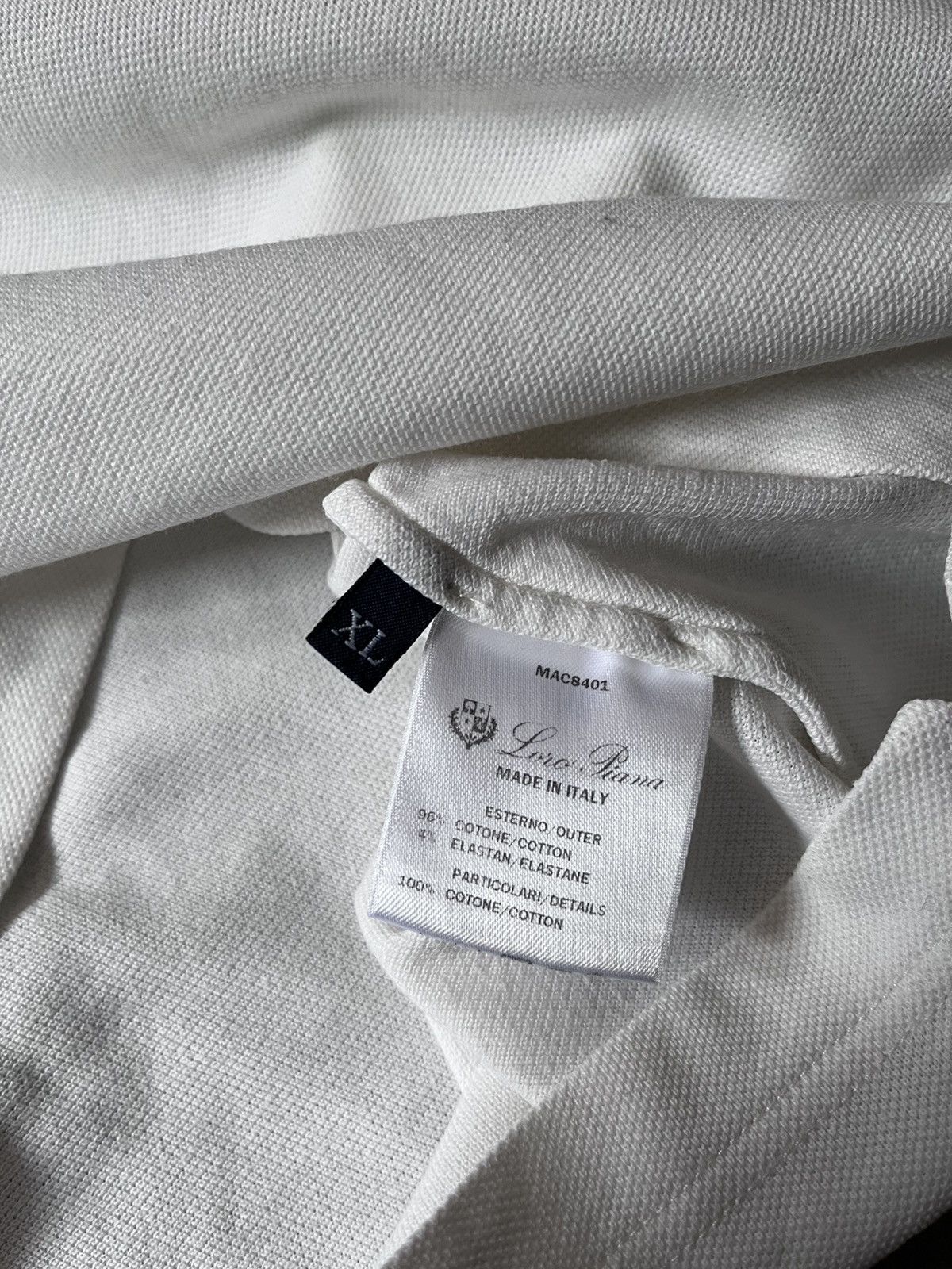 Loro Piana Loro Piana T-shirt Polo Regatta cotton white Size US XL / EU 56 / 4 - 12 Thumbnail