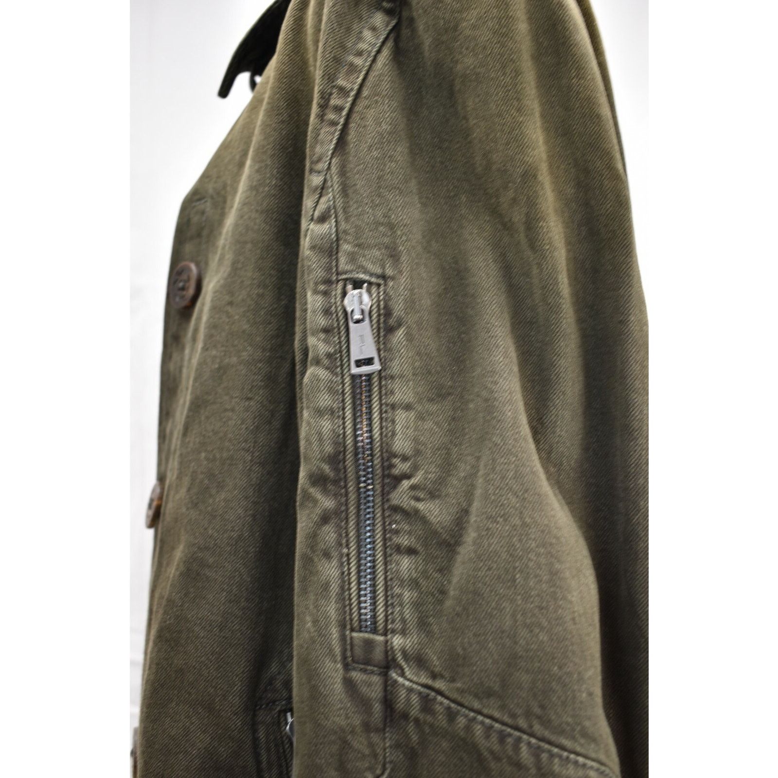Lauren Ralph Lauren RALPH LAUREN OLIVE GREEN DENIM BUTTON CROPPED JACKET S $895 Size US S / EU 44-46 / 1 - 10 Thumbnail
